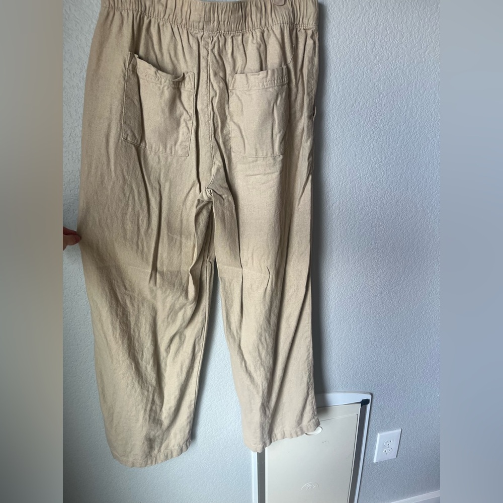 GAP Linen Blend Khaki Chinos - Picture 2 of 5